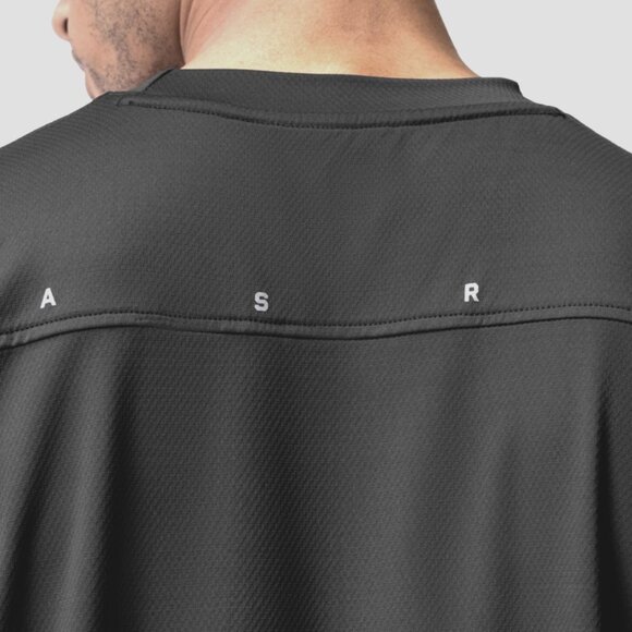 ASRV Space Grey Short Sleeve Aerosilver "BOX LOGO" Oversized Tee - Picture 3 of 5